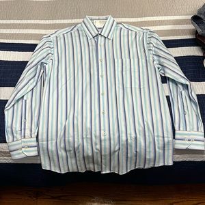 Alan Flusser - Small dress shirt - blue/white - Steinmart tags